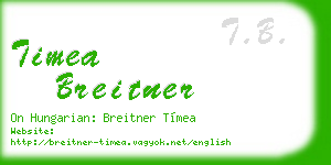 timea breitner business card